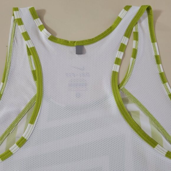 Nike Women's Dri-FIT Green Chevron Running Tank Top - Picture 8 of 11